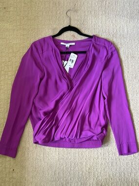 Diane Von Furstenberg Magenta Blouse